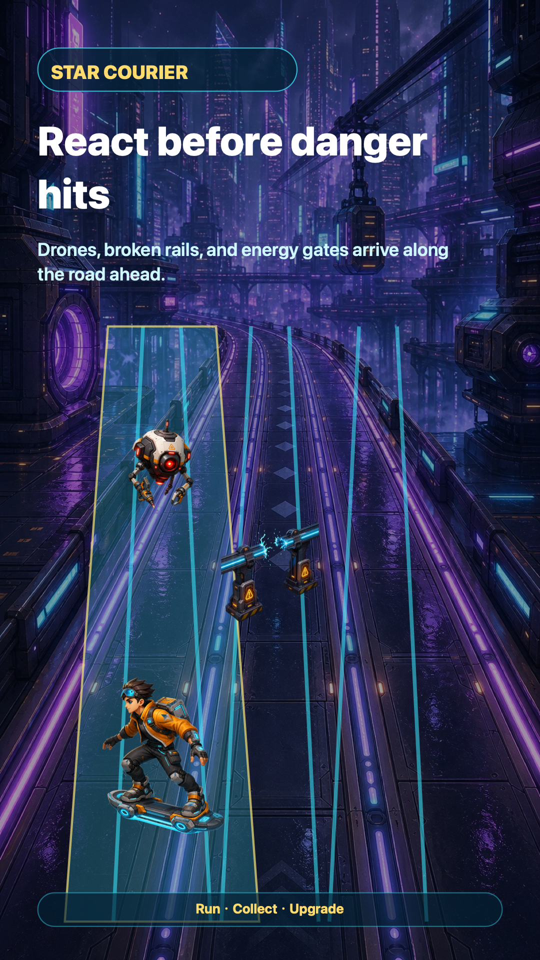 Star Courier hazard screen